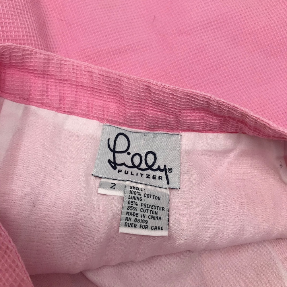 Lilly Pulitzer Pink Waffle Cotton Mini Skirt - Picture 6 of 6